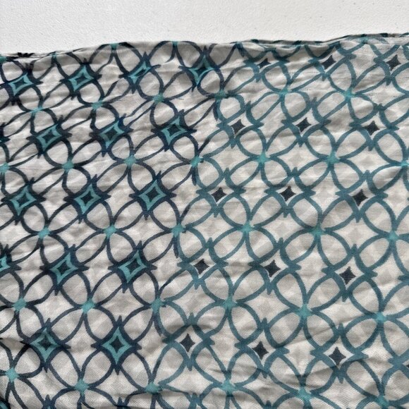 Talbots Accessories - NWT Talbots 100% Viscose Rectangular Rectangle Scarf Blue Fringe Edges 27”x70”